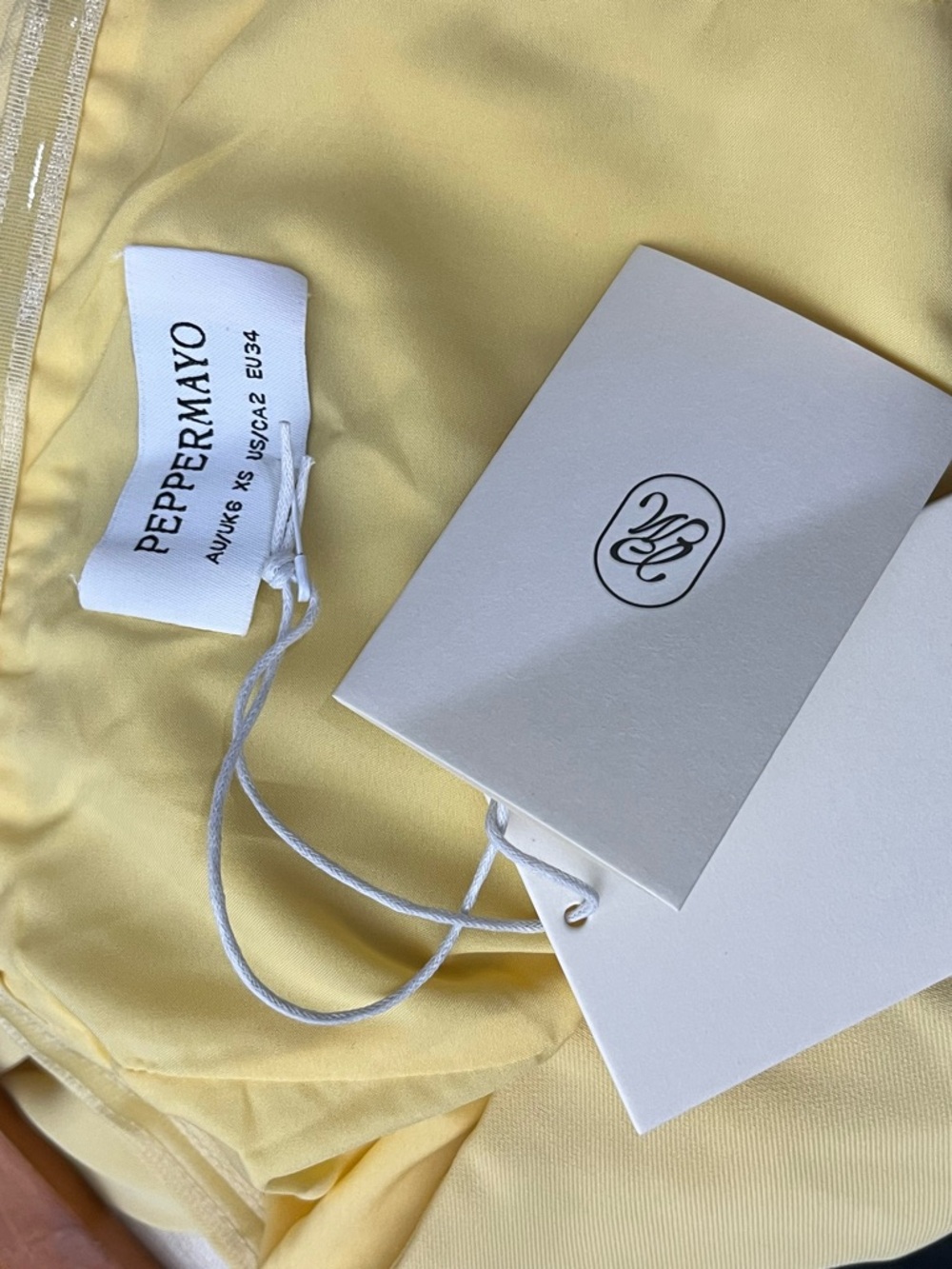 Peppermayo Sorority Ayanna Strapless Pastel Butter Yellow Mini Dress NWT - Picture 10 of 12